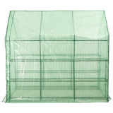 Staklenik s 12 polica čelični 143 x 214 x 196 cm