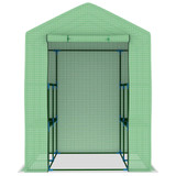 Staklenik s policama čelični 143 x 143 x 195 cm