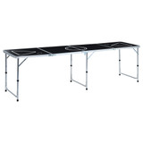Sklopivi stol za pivski pong 240 cm crni