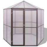 Staklenik od aluminija 240 x 211 x 232 cm