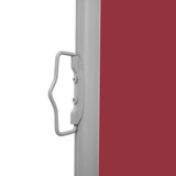 Uvlačiva bočna tenda za terasu 140 x 1200 cm crvena