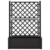 vidaXL Povišena vrtna gredica s rešetkom i samozalijevanjem antracit