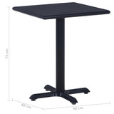 Vrtni stol crni 60 x 60 x 75 cm