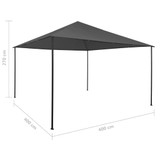 Sjenica 4 x 4 x 3 m antracit 180 g/m²