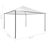 Sjenica 4 x 4 x 3 m bijela 180 g/m²