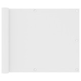 Balkonski zastor bijeli 75 x 600 cm od tkanine Oxford