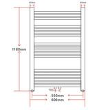 Kupaonski Radijator za Centralno grijanje Zaobljenih cijevi 600 x 1160mm Bočni & Srednji priključak Kupaonski Radijator za Centralno grijanje Zaobljenih cijevi 600 x 1160mm Bočni & Srednji priključak