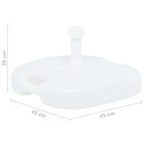 Stalak za suncobran punjen pijeskom/vodom 16 L bijeli plastični Stalak za suncobran punjen pijeskom/vodom 16 L bijeli plastični