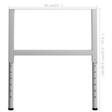 Okviri za radni stol 2 kom metalni 85 x (69 - 95,5) cm sivi