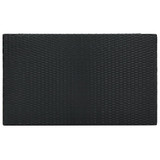 Vrtni barski stol crni 100 x 60,5 x 110,5 cm od poliratana