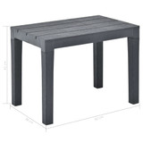 Vrtni stol s 2 klupe plastični antracit Vrtni stol s 2 klupe plastični antracit