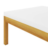 vidaXL 4-dijelna vrtna garnitura s krem jastucima masivno drvo bagrema