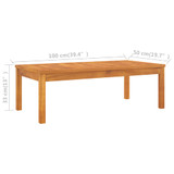 Stolić za kavu 100 x 50 x 33 cm od masivnog bagremovog drva