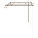 Vrtna pergola antikna smeđa 6 x 3 x 2,5 m željezna Vrtna pergola antikna smeđa 6 x 3 x 2,5 m željezna