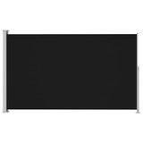 Uvlačiva bočna tenda za terasu 180 x 300 cm crna