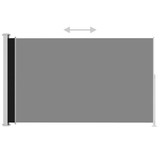Uvlačiva bočna tenda za terasu 180 x 300 cm crna