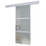 Klizna vrata od stakla i aluminija 178 cm srebrna