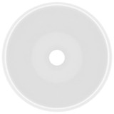 Luksuzni okrugli umivaonik mat bijeli 40 x 15 cm keramiÄki