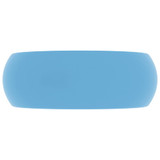 Luksuzni okrugli umivaonik mat svjetloplavi 40x15 cm keramiÄki