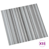 Samoljepljive podne obloge 55 kom PVC 5,11 mÂ² svjetlosive