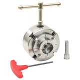 Stezna glava za drvo 4 čeljusti i spoj M33 čelična srebrna 96mm