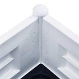 Povišena vrtna gredica PP bijela 100 x 43 x 35 cm