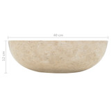 Umivaonik 40 x 12 cm mramorni krem