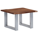 Stolić za kavu sa živim rubovima 60x60x40 cm masivno bagremovo drvo Stolić za kavu sa živim rubovima 60x60x40 cm masivno bagremovo drvo