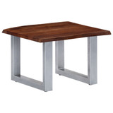 Stolić za kavu sa živim rubovima 60x60x40 cm masivno bagremovo drvo Stolić za kavu sa živim rubovima 60x60x40 cm masivno bagremovo drvo