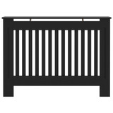 Pokrov za radijator crni 112 x 19 x 81 cm MDF