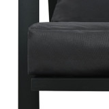 5-dijelna vrtna garnitura od aluminija s jastucima tamnosiva