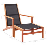 Vrtna stolica od masivnog drva eukaliptusa i tekstilena