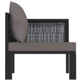 Modularna kutna sofa od poliratana s lijevim naslonom antracit