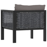Modularna kutna sofa od poliratana s lijevim naslonom antracit