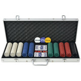 Set za Poker s 500 Žetona Aluminijum Set za Poker s 500 Žetona Aluminijum