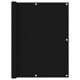 Balkonski zastor crni 120 x 500 cm od tkanine Oxford