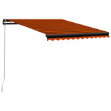 Tenda na ručno uvlačenje LED 350 x 250 cm narančasto-smeđa