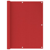 Balkonski zastor crveni 120 x 300 cm HDPE