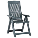 Vrtne nagibne stolice 2 kom plastiÄne zelene