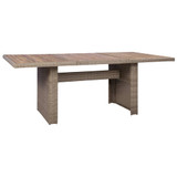 3057801 9 Piece Outdoor Dining Set with Cushions Poly Rattan Brown (4x44148+310143)