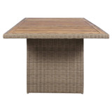3057801 9 Piece Outdoor Dining Set with Cushions Poly Rattan Brown (4x44148+310143)