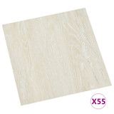 Samoljepljive podne obloge 55 kom PVC 5,11 mÂ² krem