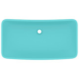 Luksuzni pravokutni umivaonik mat zeleni 71 x 38 cm keramički