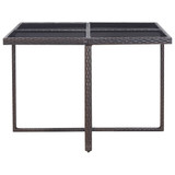 9-dijelni vrtni blagovaonski set od poliratana s jastucima smeđi