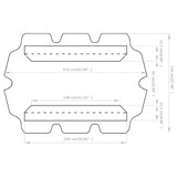 Zamjenski krov za vrtnu ljuljačku plavi 150 / 130 x 70 / 105 cm