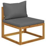 3057608 4-Seater Garden Sofa with Cushion Solid Acacia Wood (2x311856)