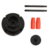 Stezna glava za drvo s 4 čeljusti i spojem M33 čelična 100 mm