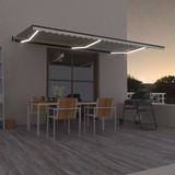 Automatska tenda sa senzorom za vjetar LED 600 x 350 cm krem