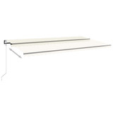 Automatska tenda sa senzorom za vjetar LED 600 x 350 cm krem