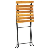 Sklopive bistro stolice 4 kom od masivnog bagremovog drva